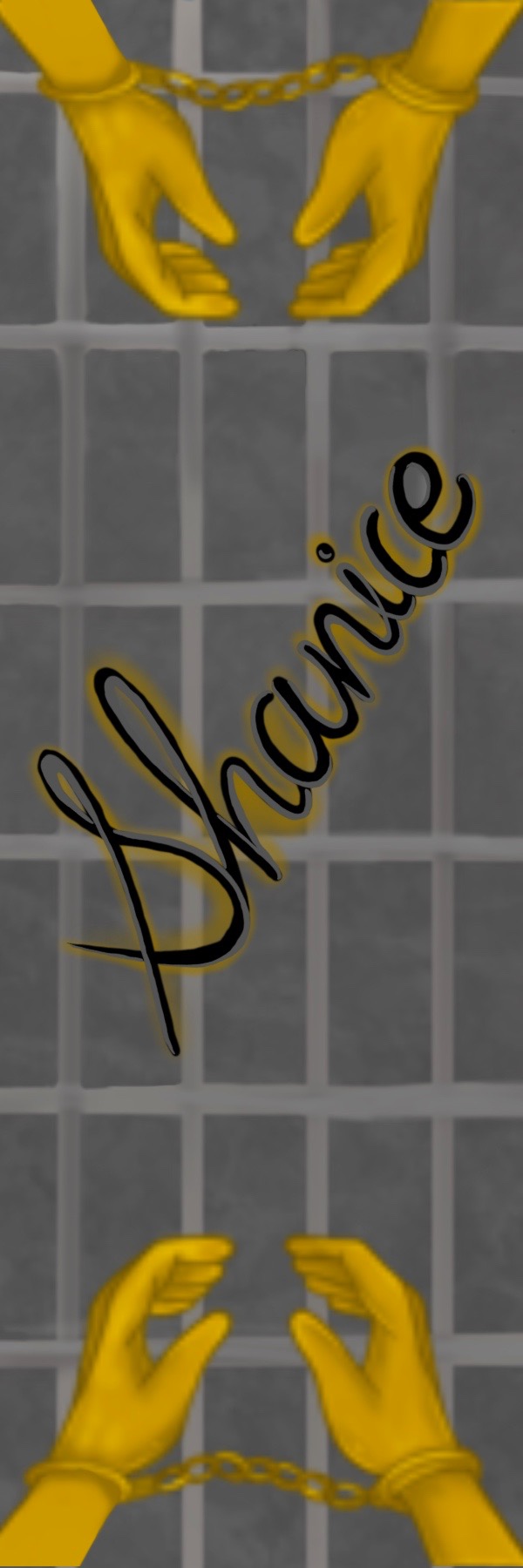 Bookmark 2 — yellow handcuffed hands